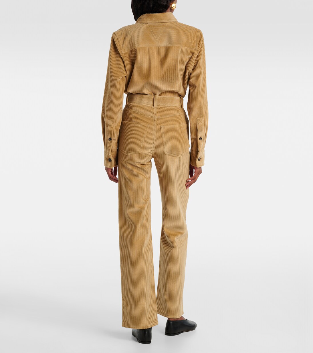 Pantalon évasé en velours côtelé de coton | Bottega Veneta