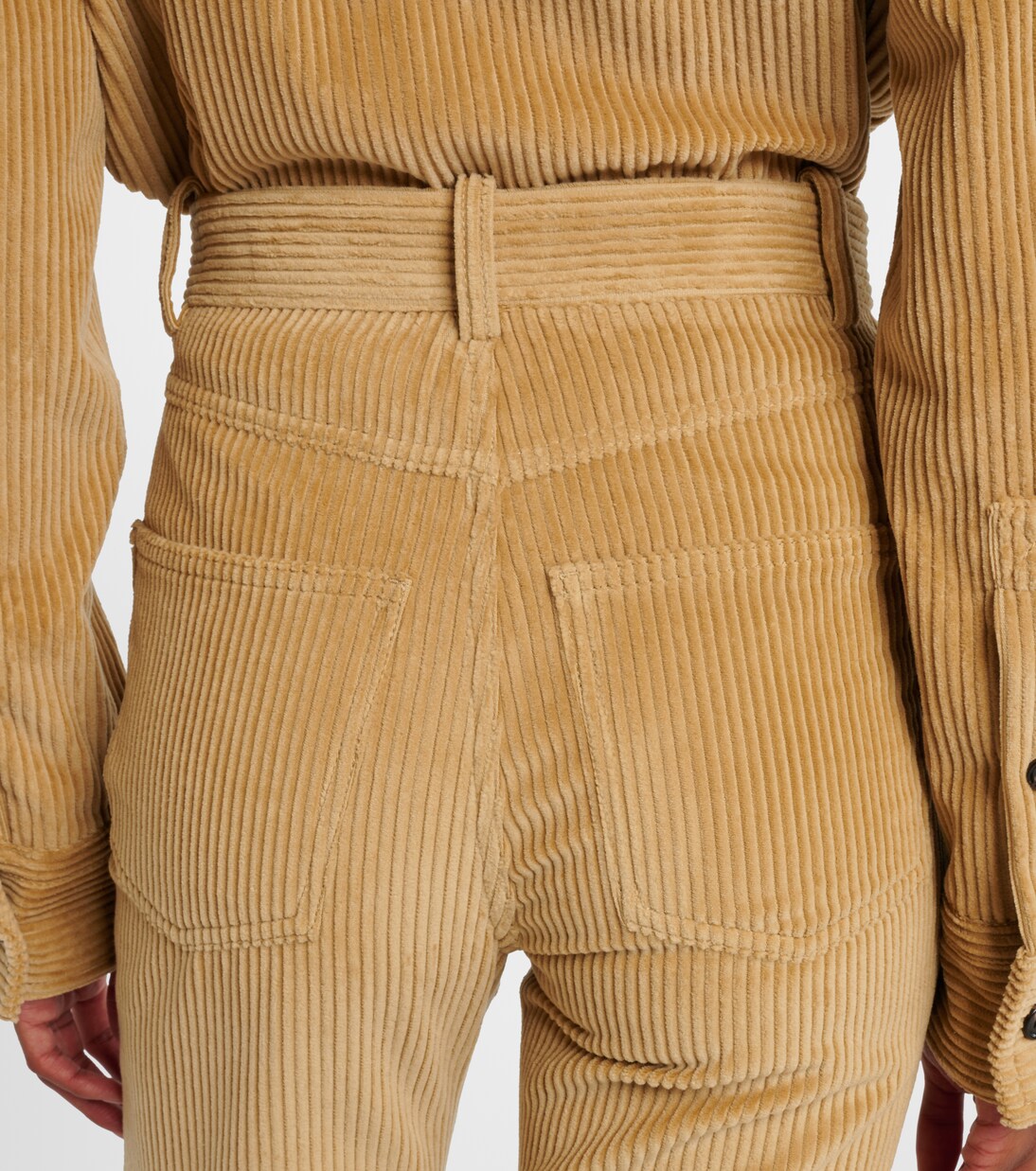 Pantalon évasé en velours côtelé de coton | Bottega Veneta