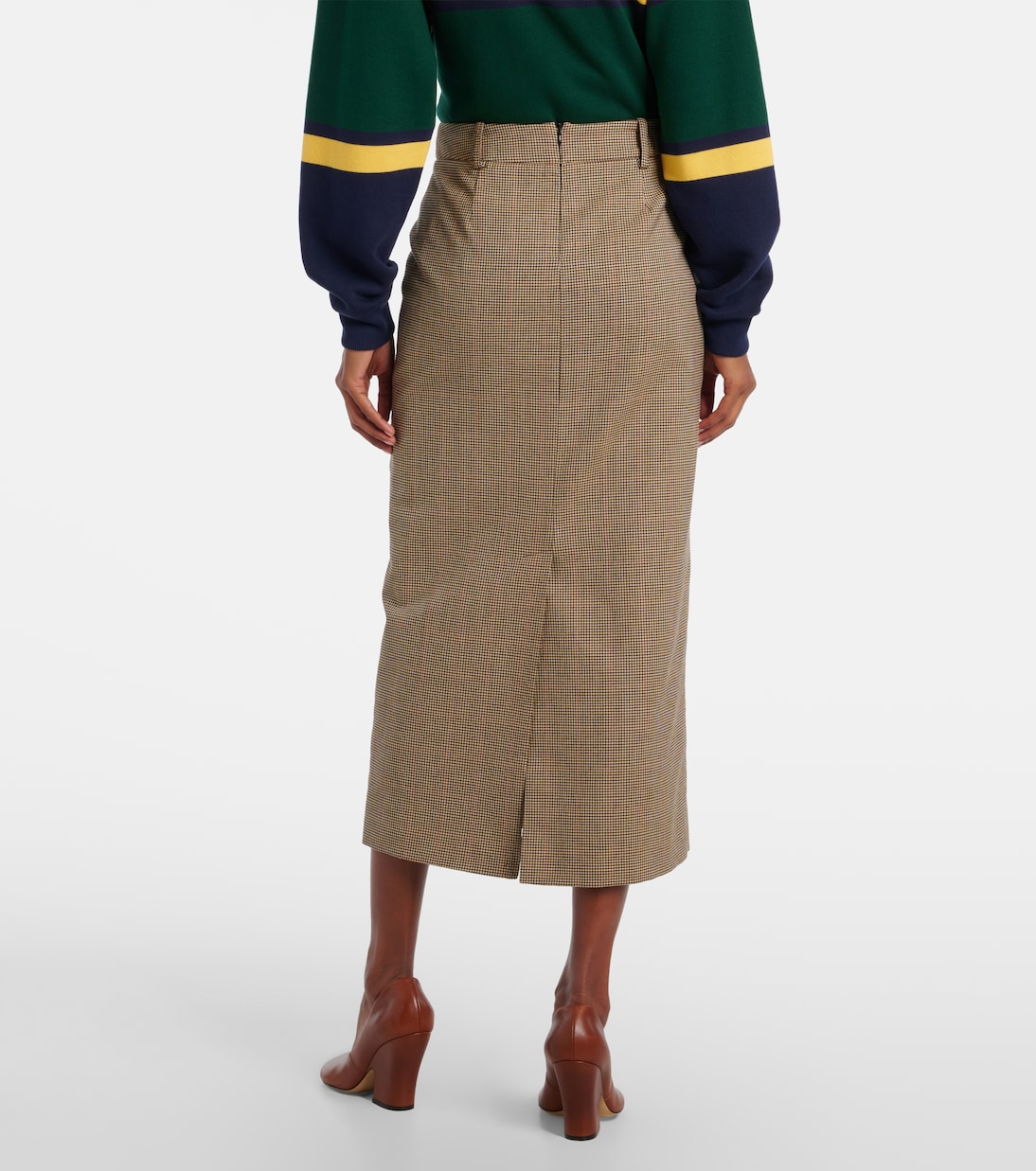 Alrose houndstooth midi skirt | The Frankie Shop