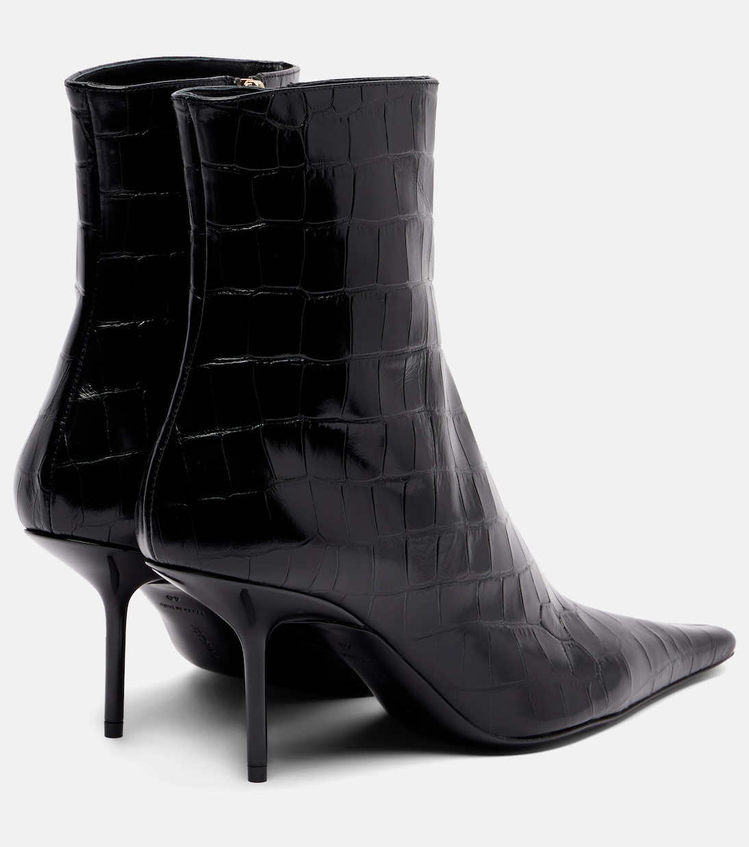 75 croc-effect leather ankle boots | Victoria Beckham