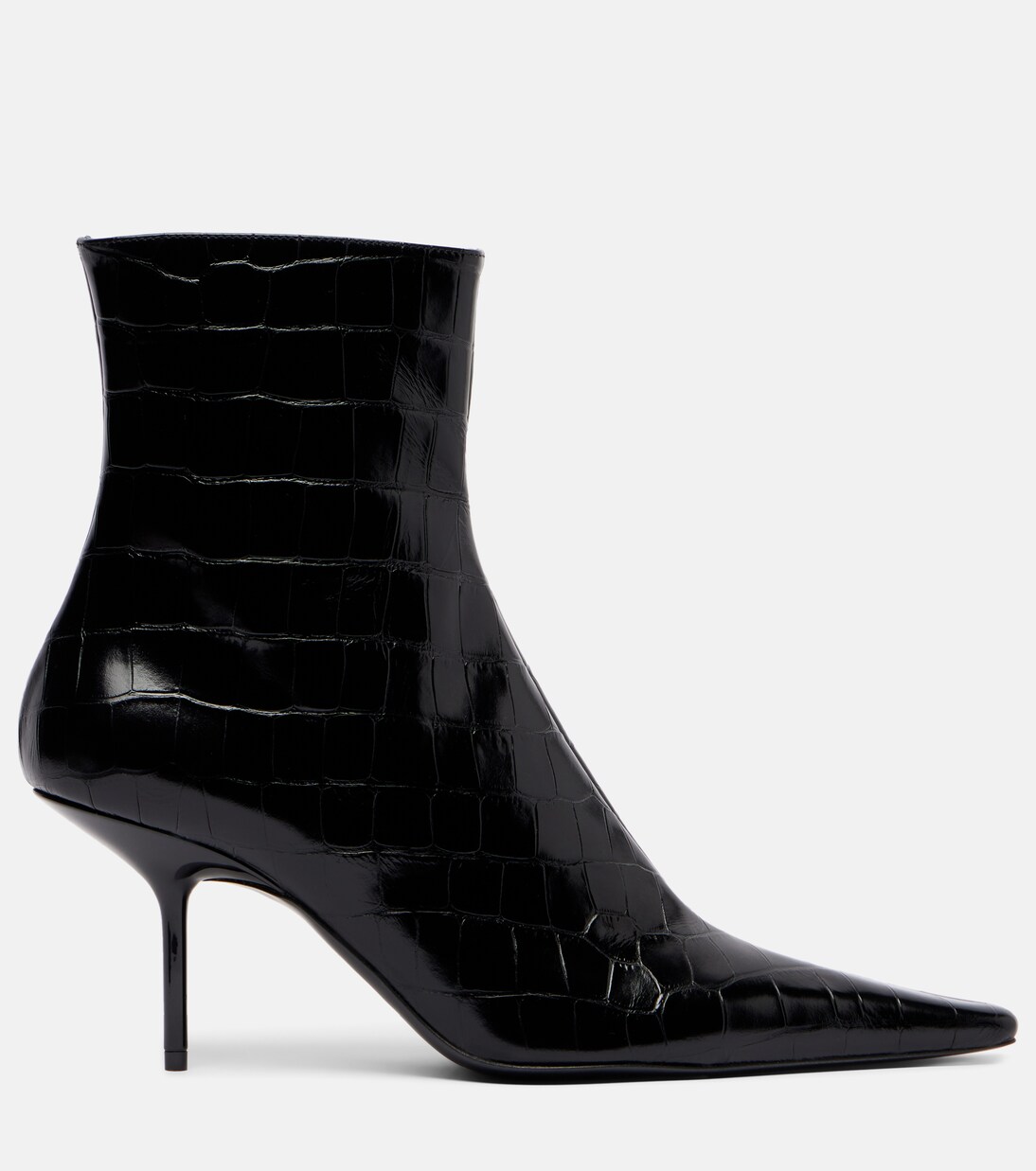 75 croc-effect leather ankle boots | Victoria Beckham
