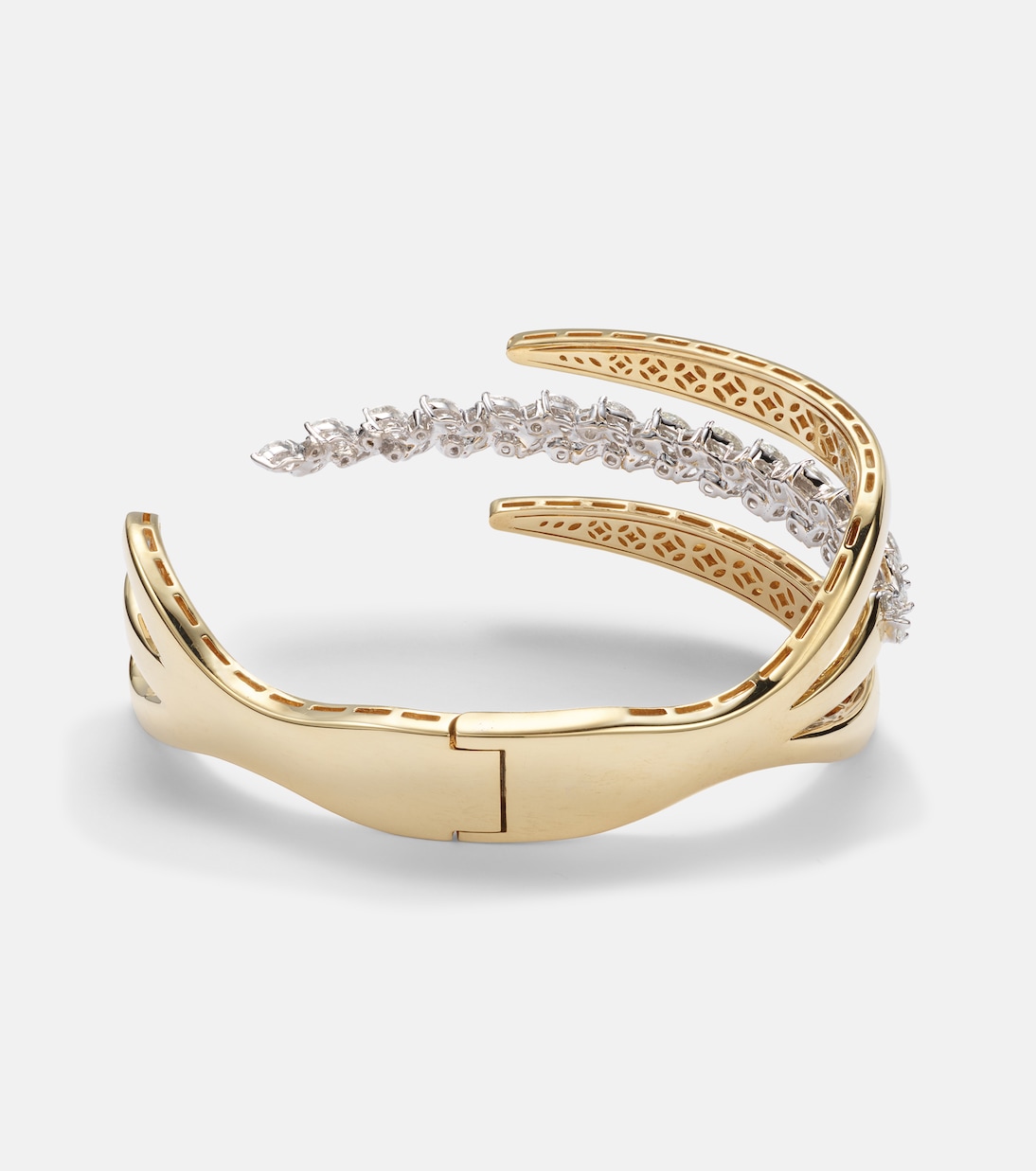 Bracciale Golden Strada in oro bianco e giallo 18kt con diamanti | Yeprem