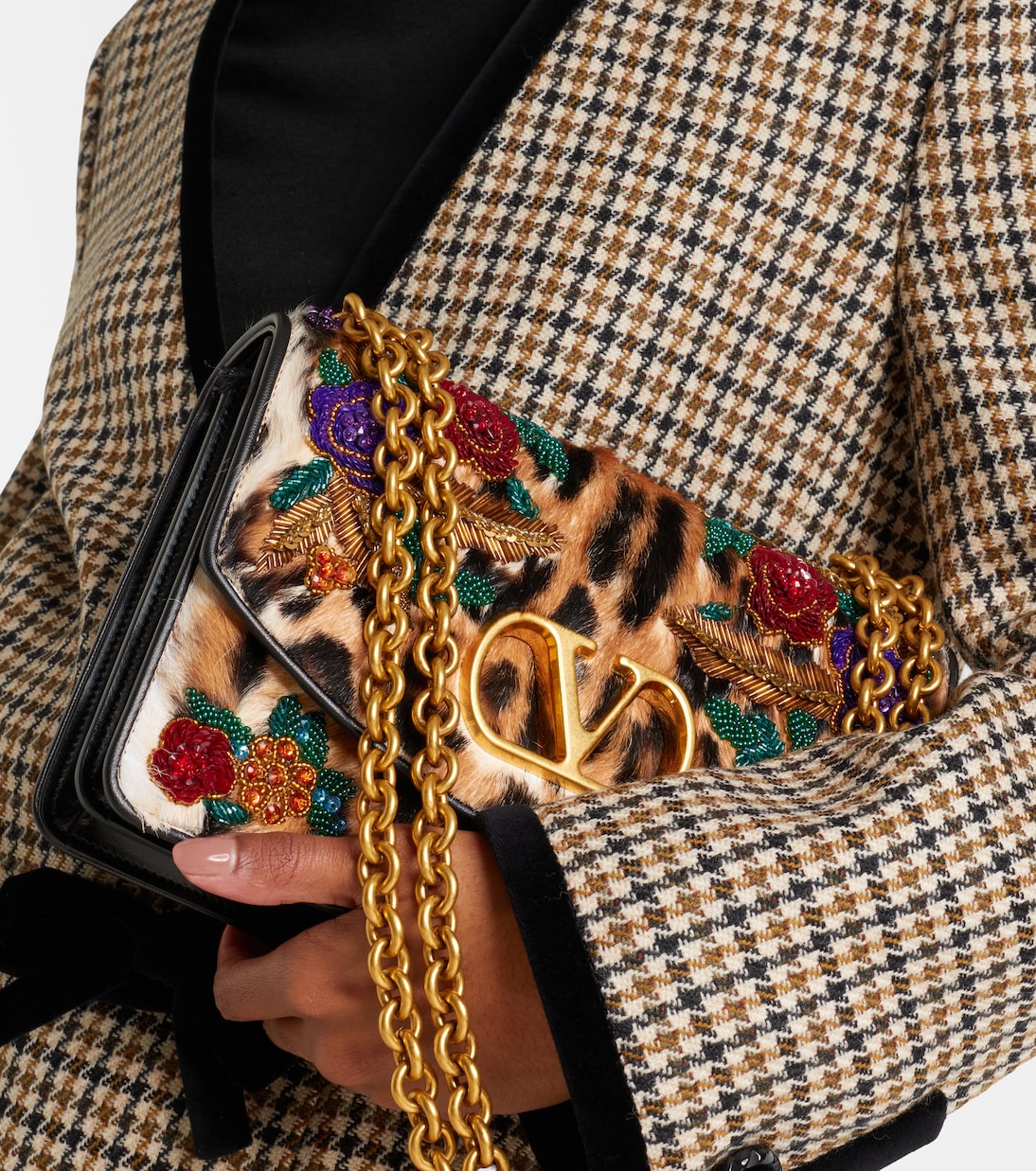 Borsa a spalla Vain Small in cavallino | Valentino Garavani