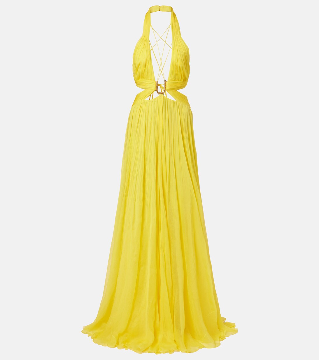 Cutout silk chiffon gown | Roberto Cavalli