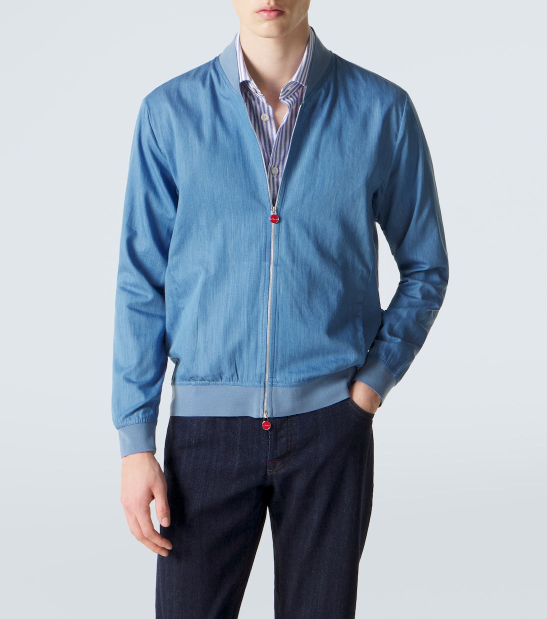 Denim bomber jacket | Kiton
