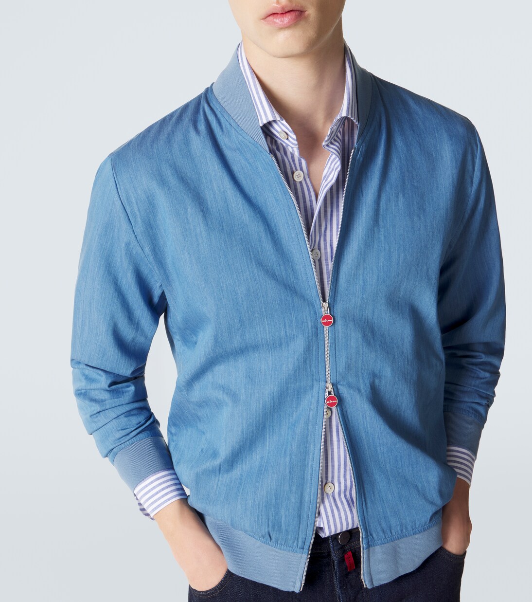 Denim bomber jacket | Kiton