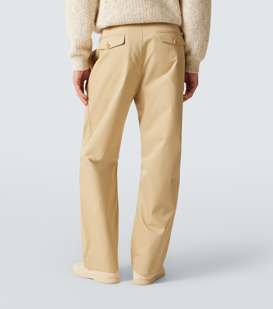 Fuji cotton twill straight pants | Loro Piana
