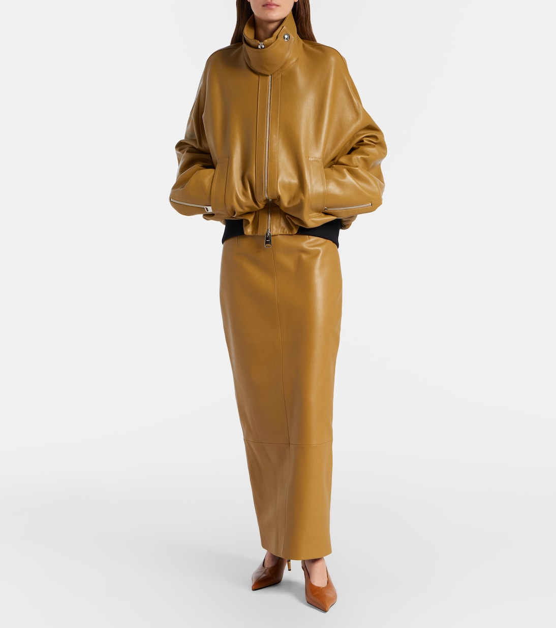 Chaqueta oversized de piel | Khaite