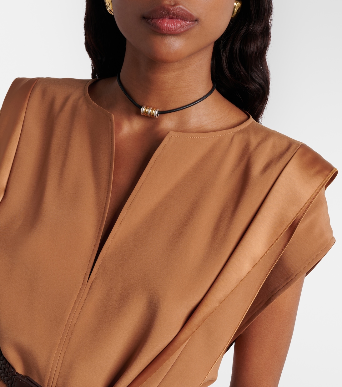 Belted crêpe top | Max Mara