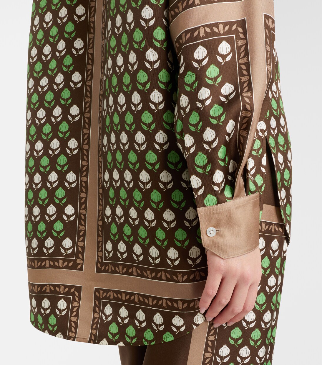 Printed silk twill shirt | Tory Burch