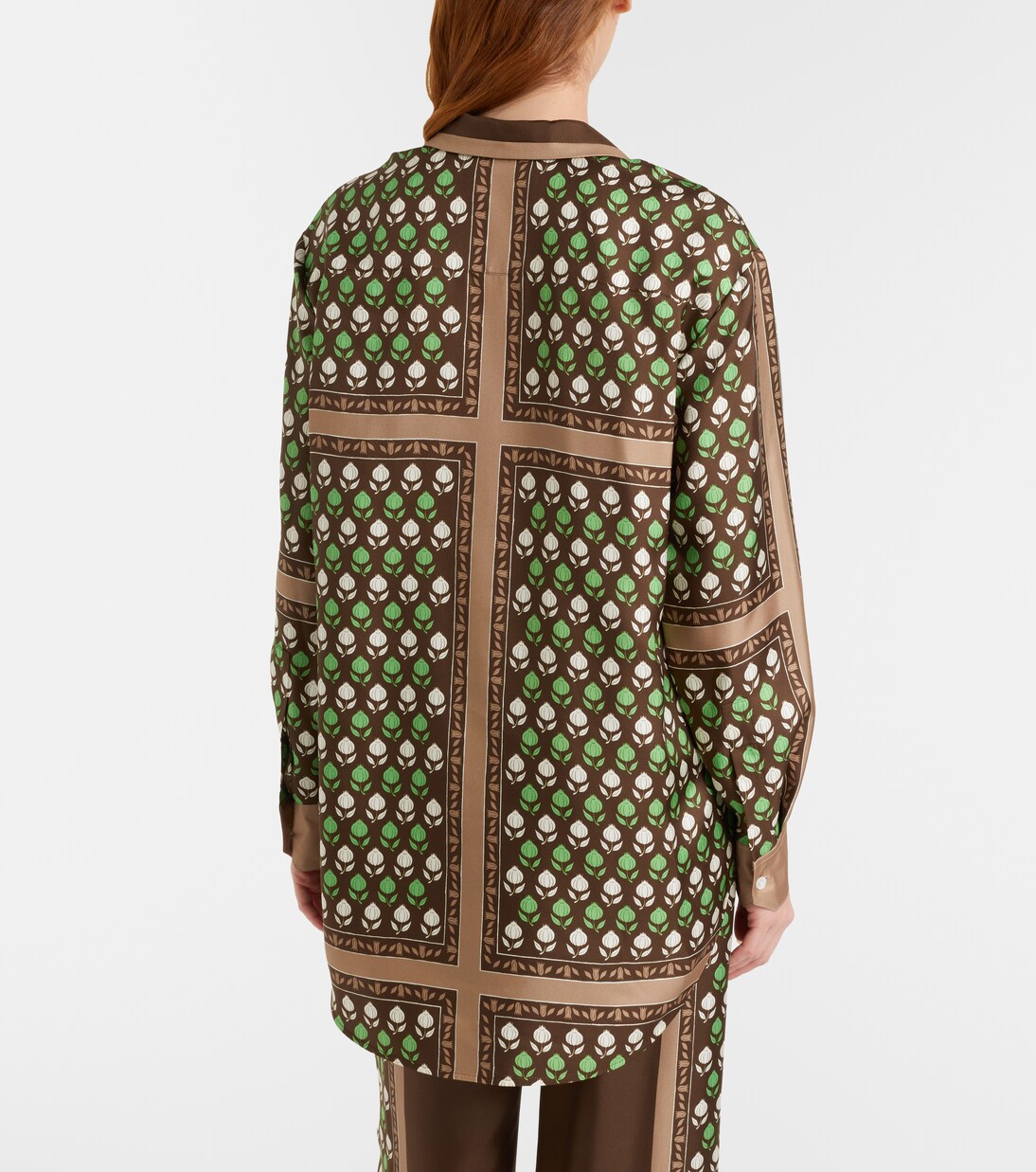 Printed silk twill shirt | Tory Burch