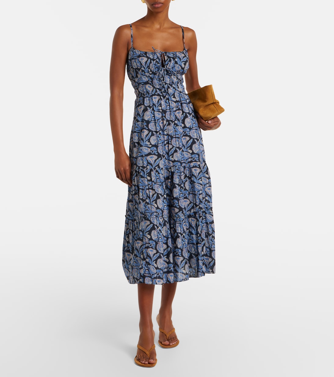 Vestido midi Aydin de mezcla de algodón | Ulla Johnson