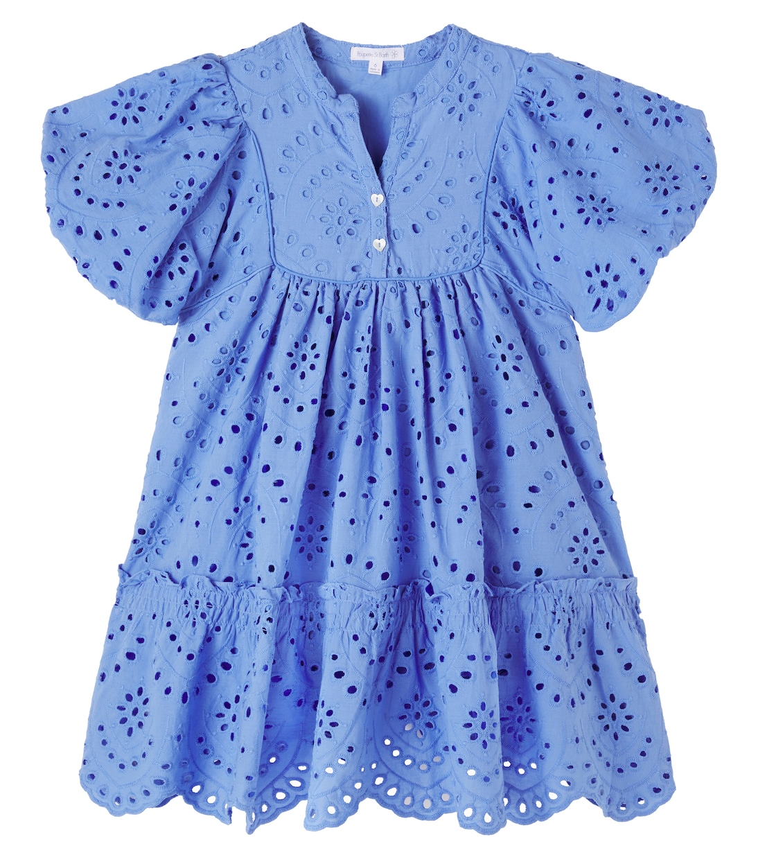 Robe Cruz brodée en coton | Poupette St Barth Kids
