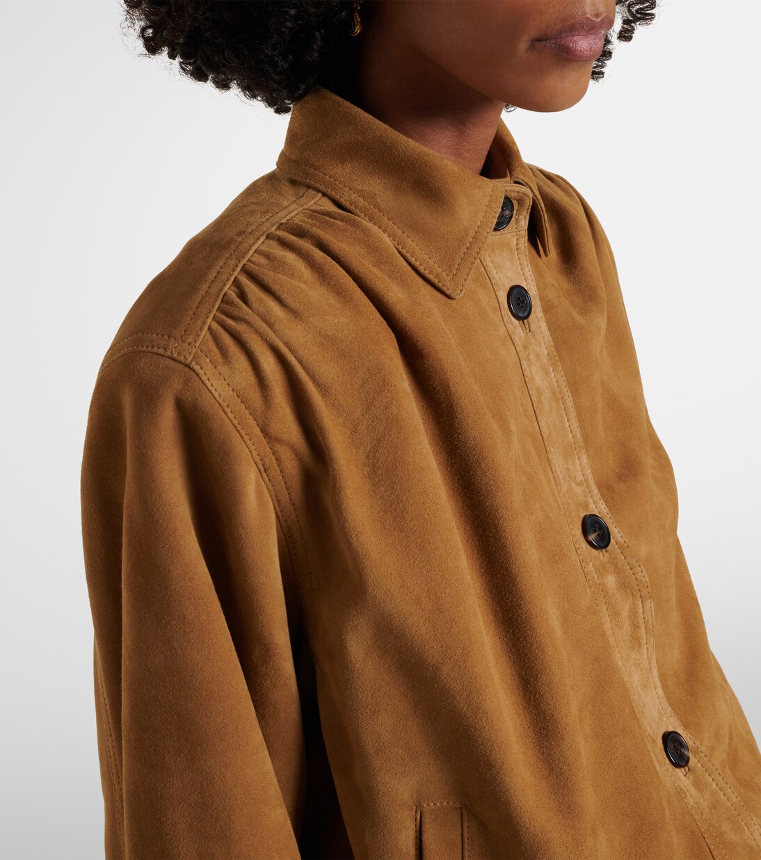 Gathered suede jacket | Saint Laurent