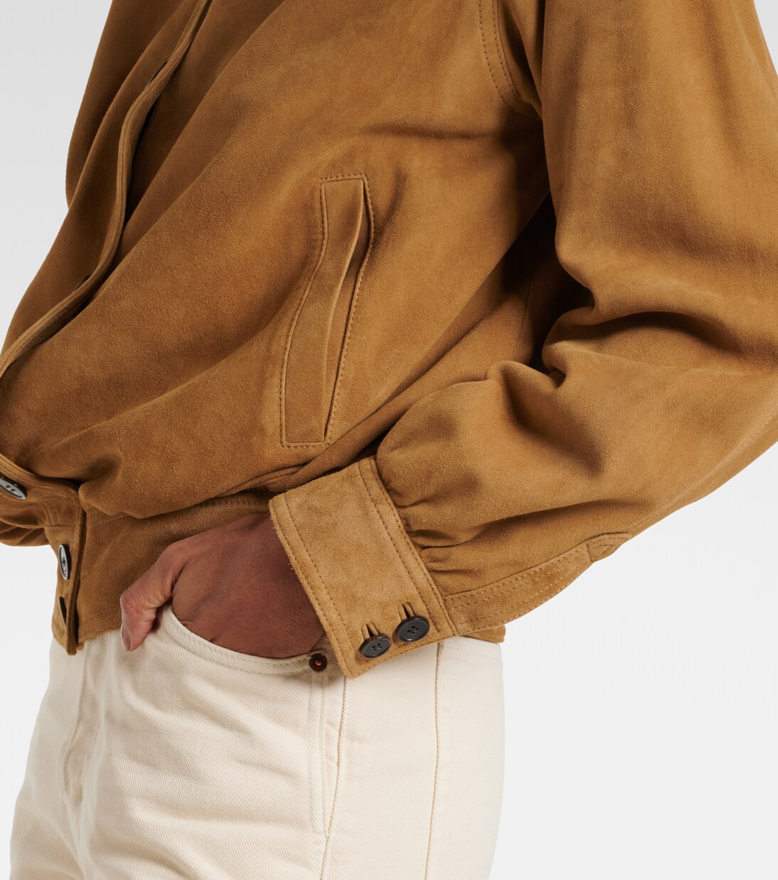 Gathered suede jacket | Saint Laurent