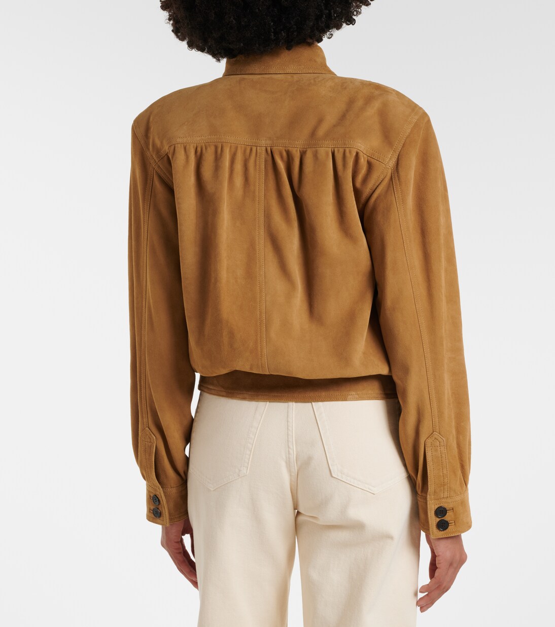 Gathered suede jacket | Saint Laurent