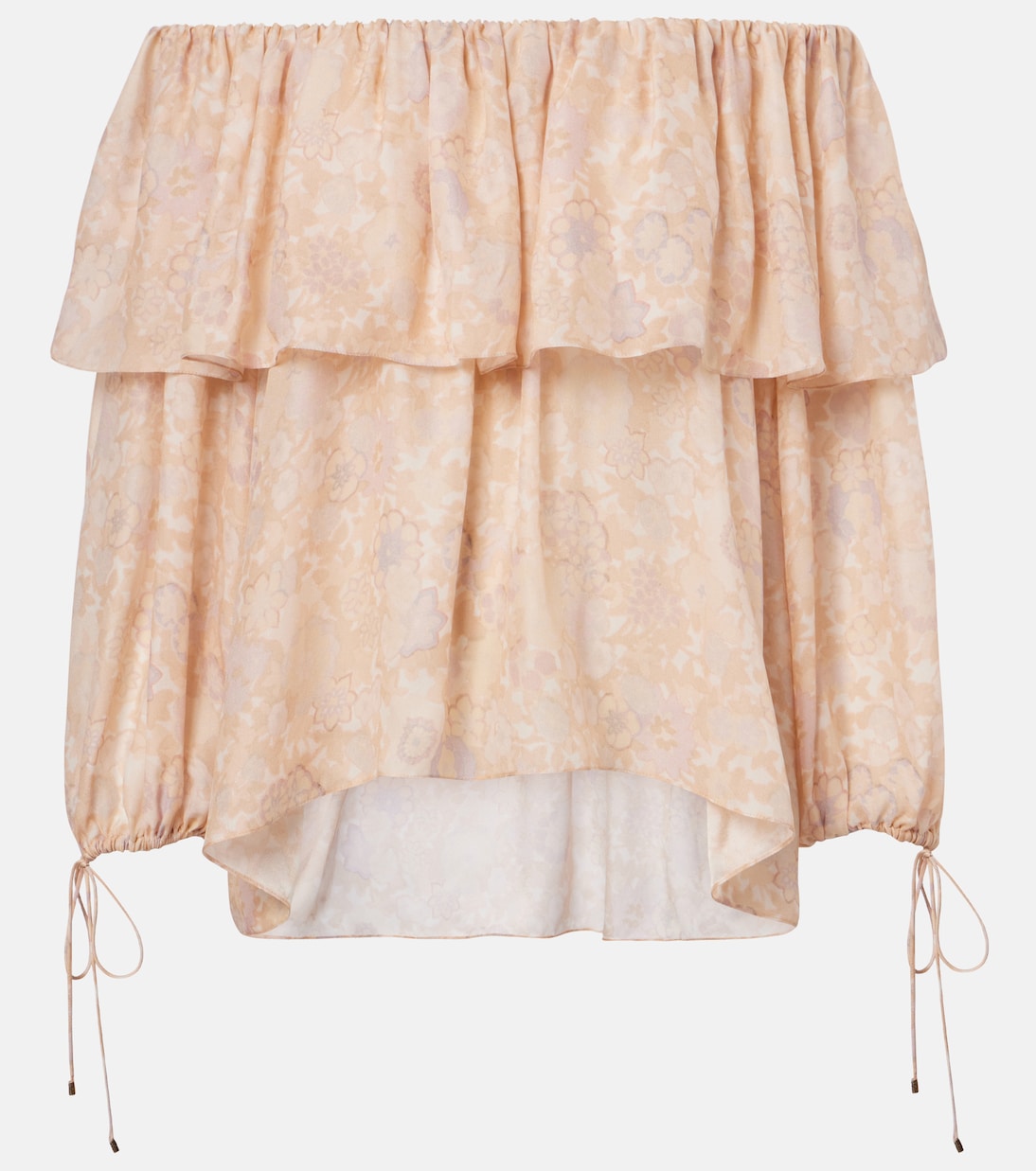 Floral silk charmeuse top | Chloé