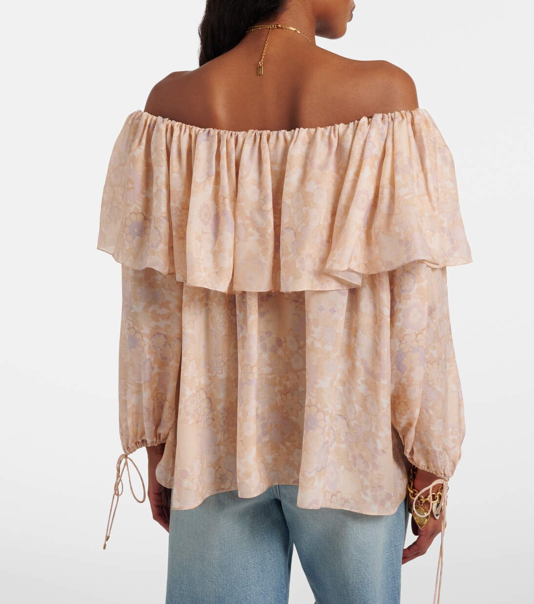 Floral silk charmeuse top | Chloé