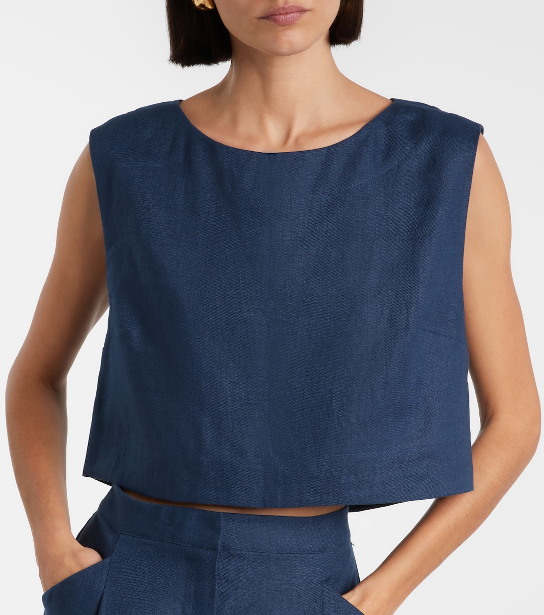 Martina linen crop top | Posse