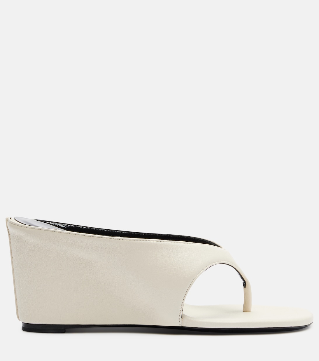 Yaga leather wedge thong sandals | JUDE