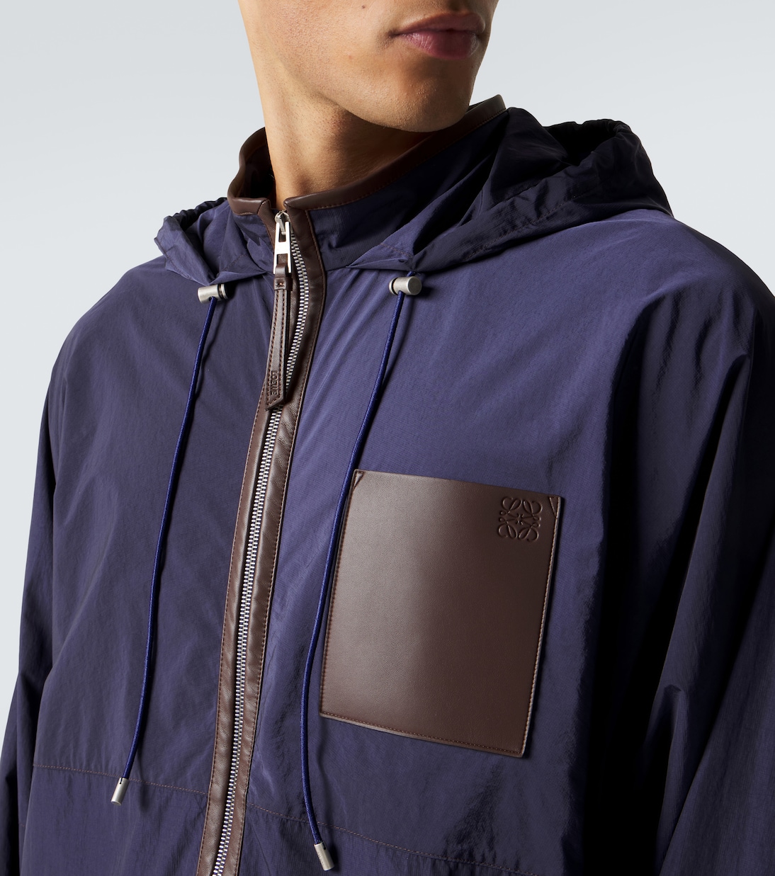 Chaqueta de ripstop con piel | Loewe