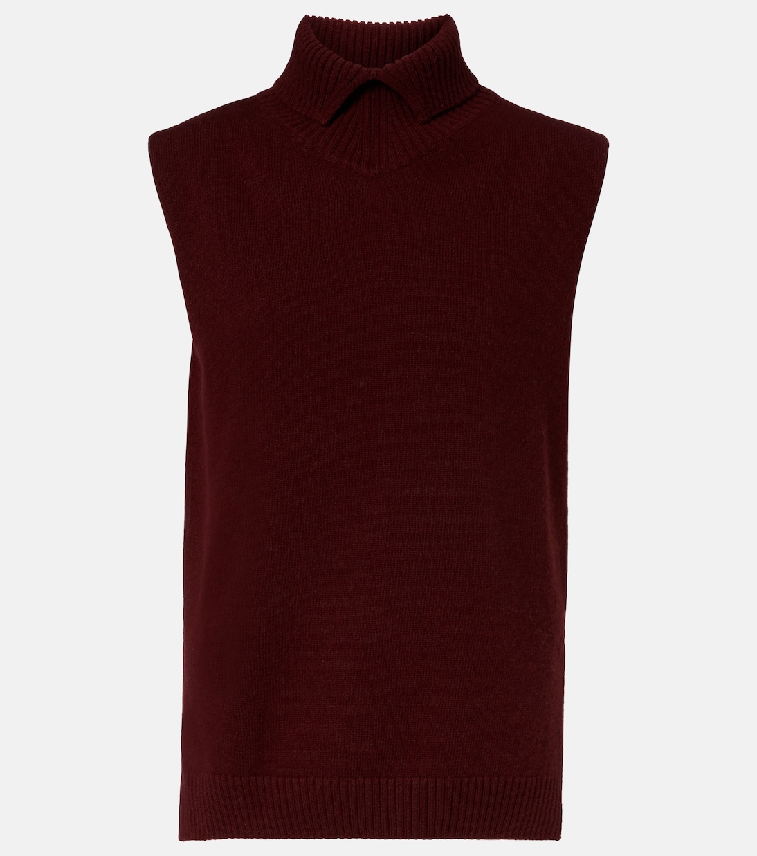Wool turtleneck sweater vest | Jil Sander