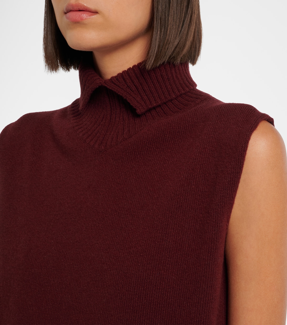 Wool turtleneck sweater vest | Jil Sander