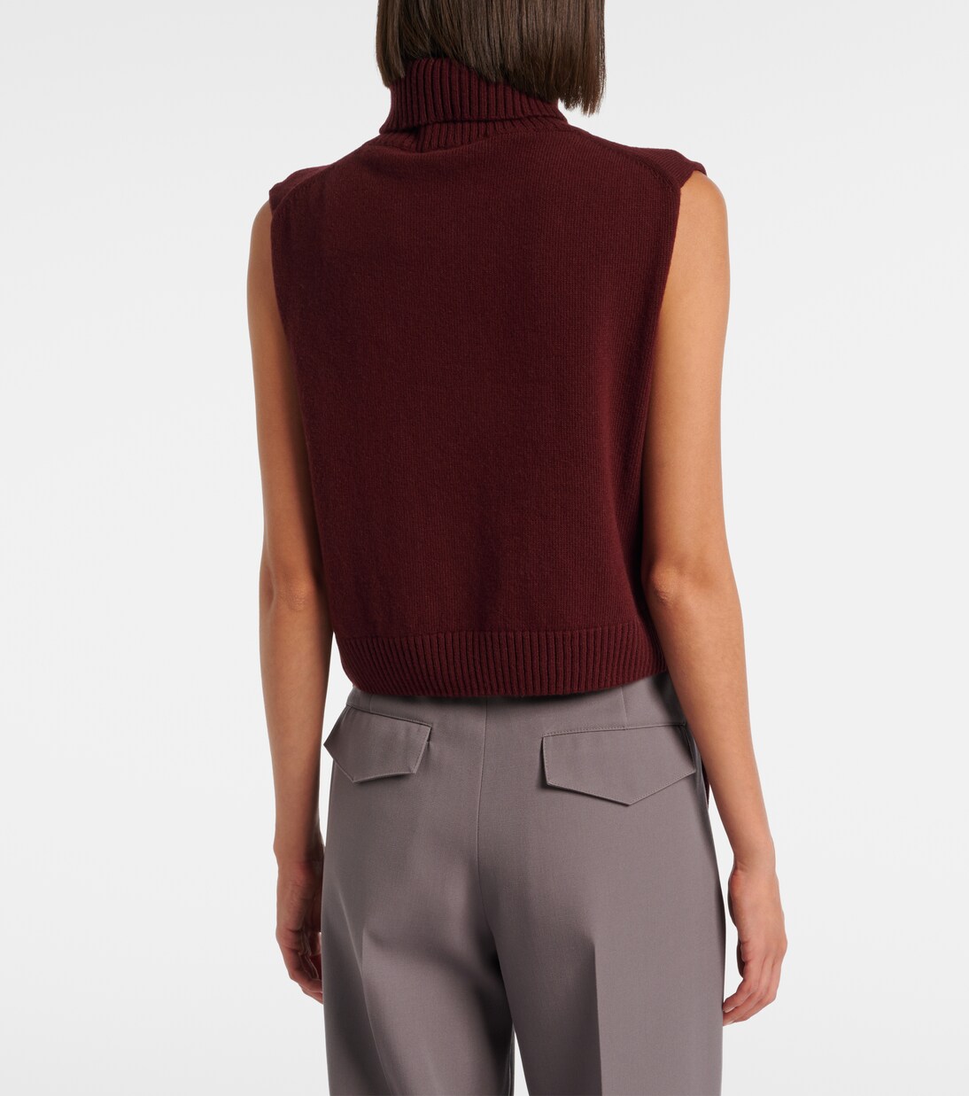 Wool turtleneck sweater vest | Jil Sander