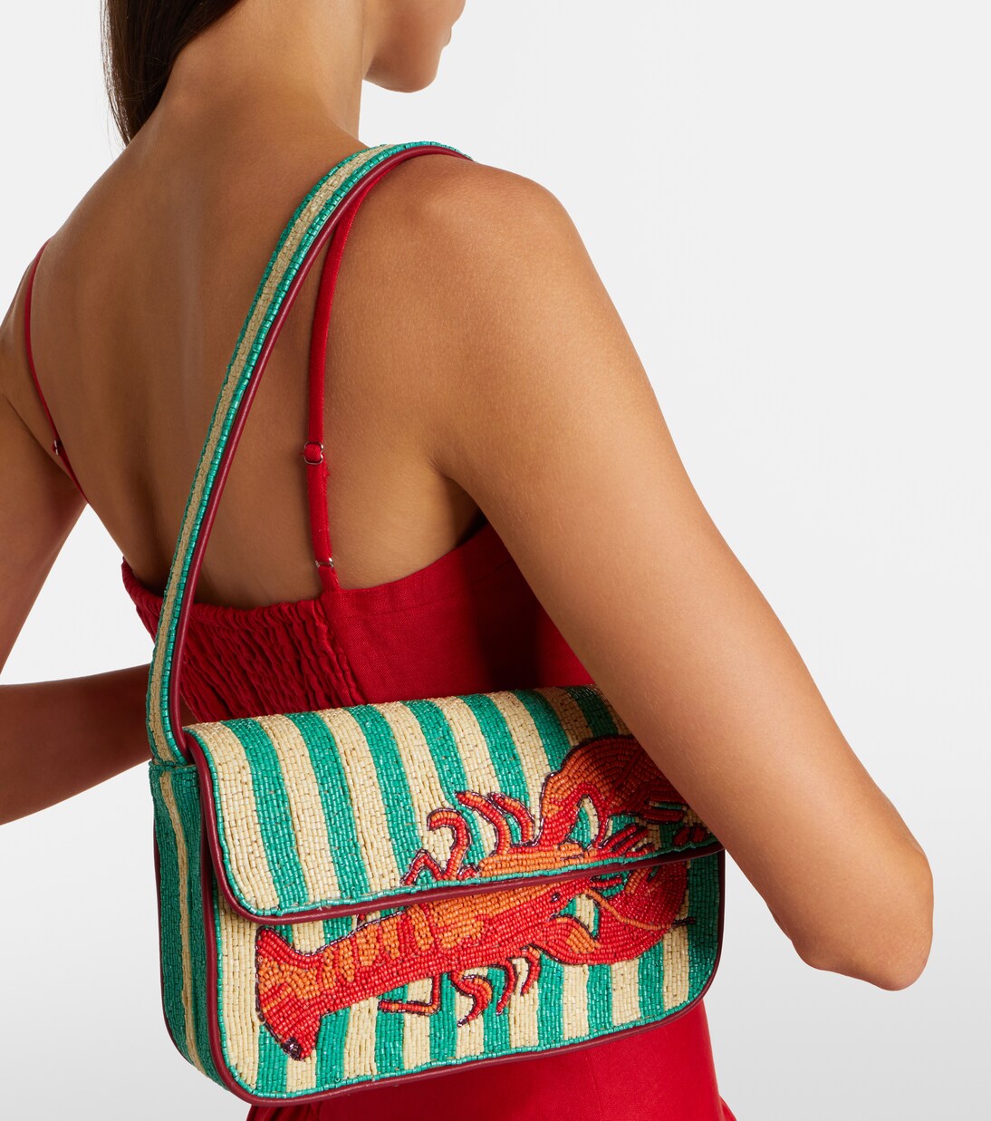 Tommy beaded shoulder bag | Staud