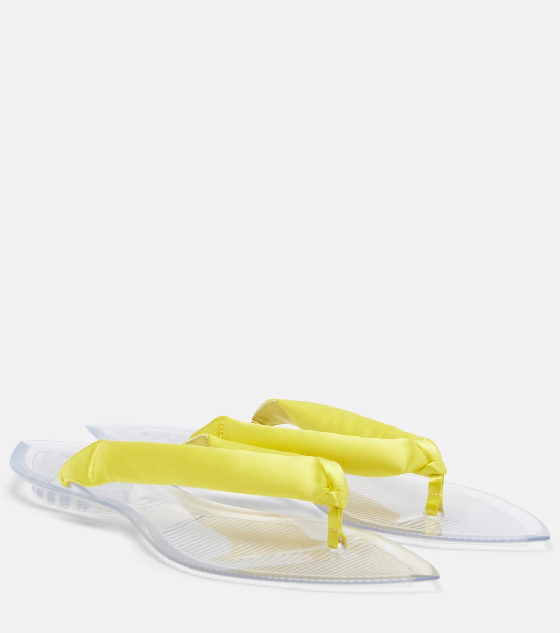 Invisible satin thong sandals | Alaïa