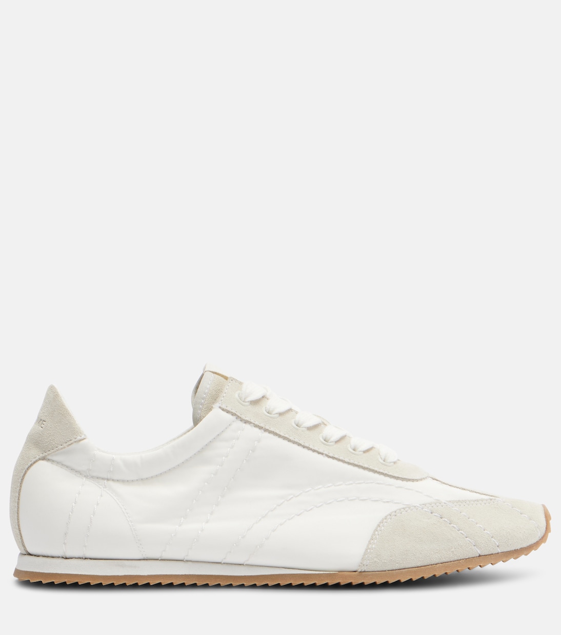 Flex suede-trimmed sneakers | Toteme