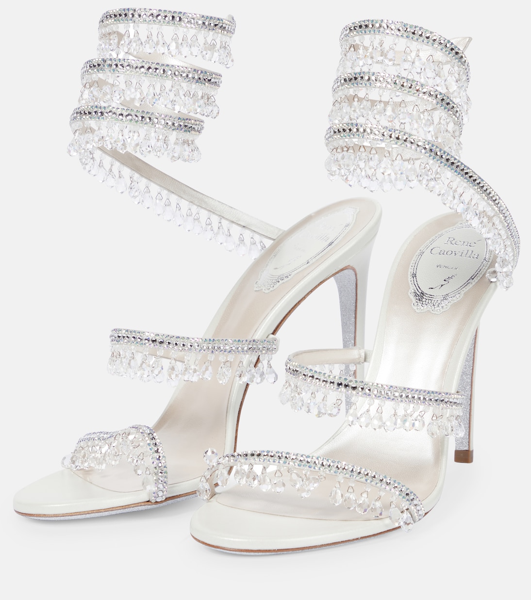 Sandali Chandelier in pelle con cristalli | Rene Caovilla