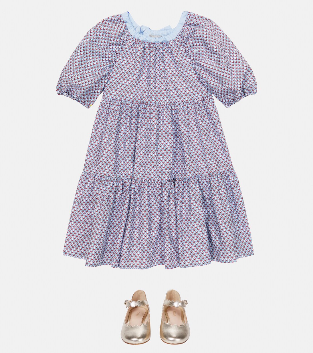 Robe imprimée en coton | Il Gufo