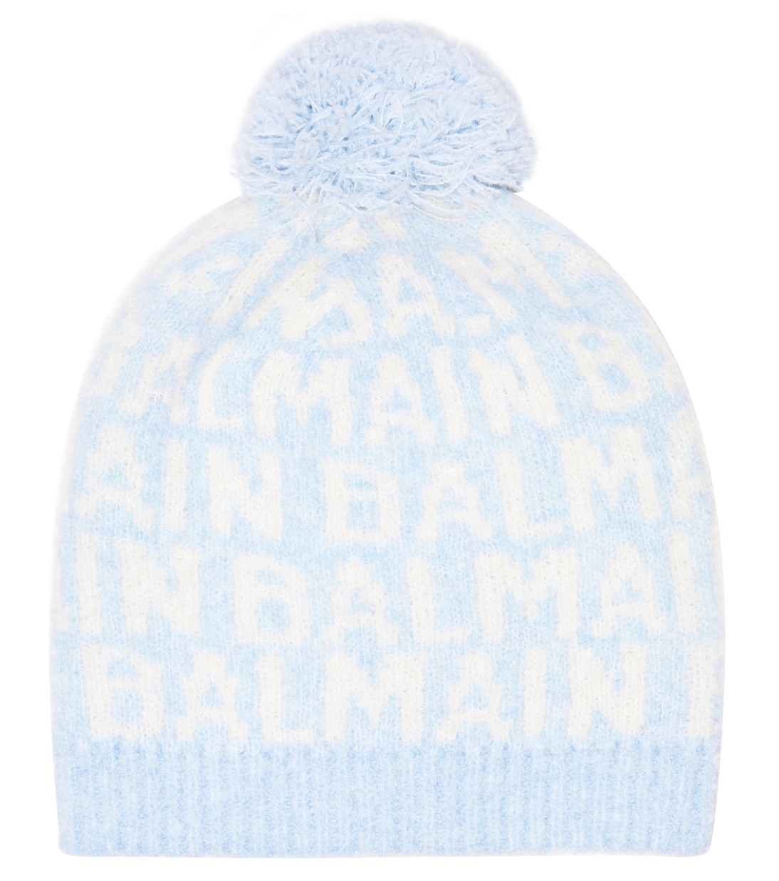 Logo pompom wool-blend beanie | Balmain Kids