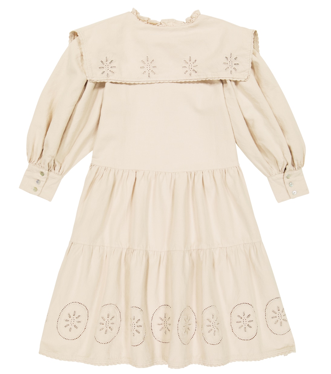 Robe midi Geraldine brodée en coton | The New Society