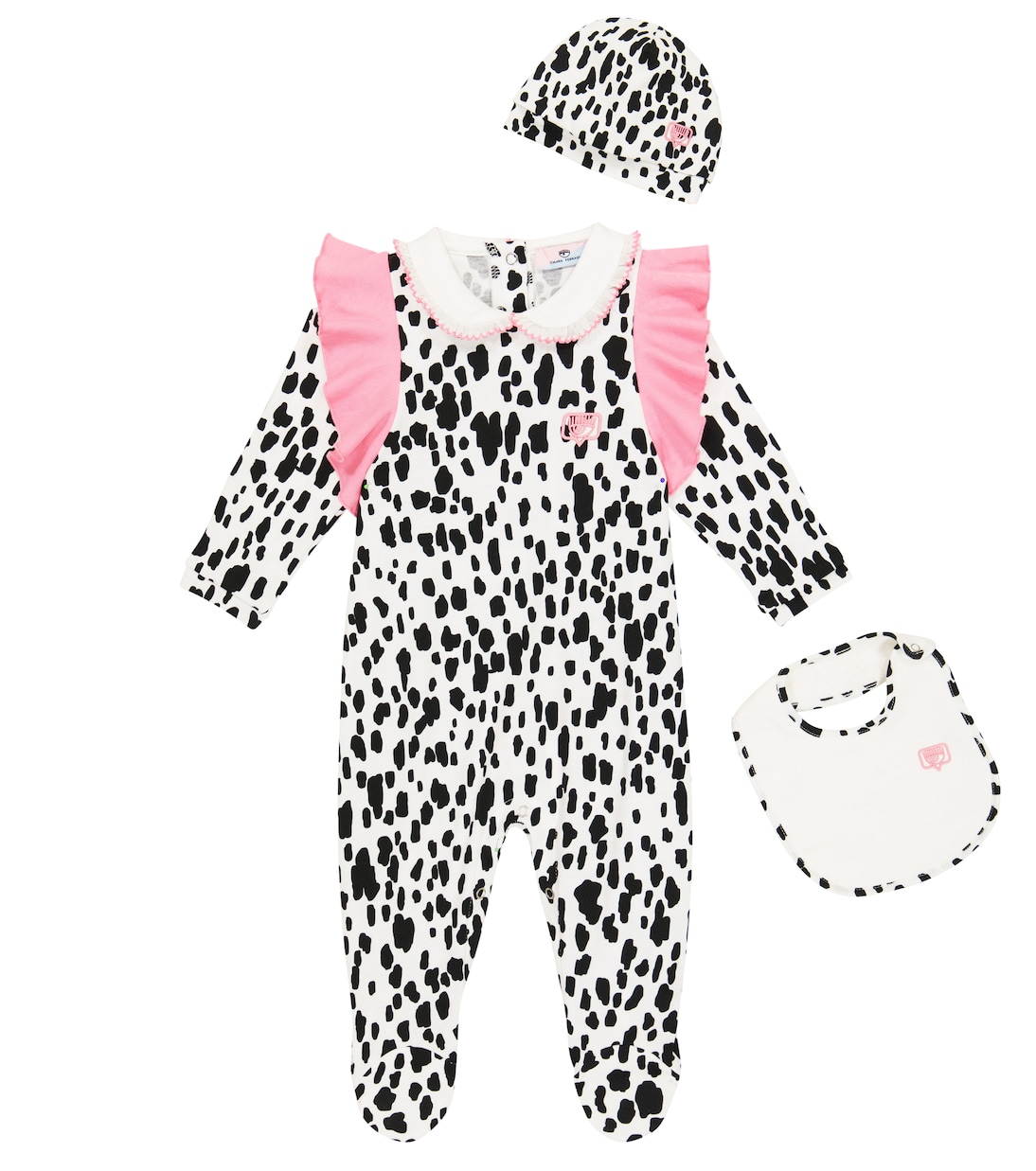 Baby Set aus Strampler, Lätzchen und Mütze | Monnalisa