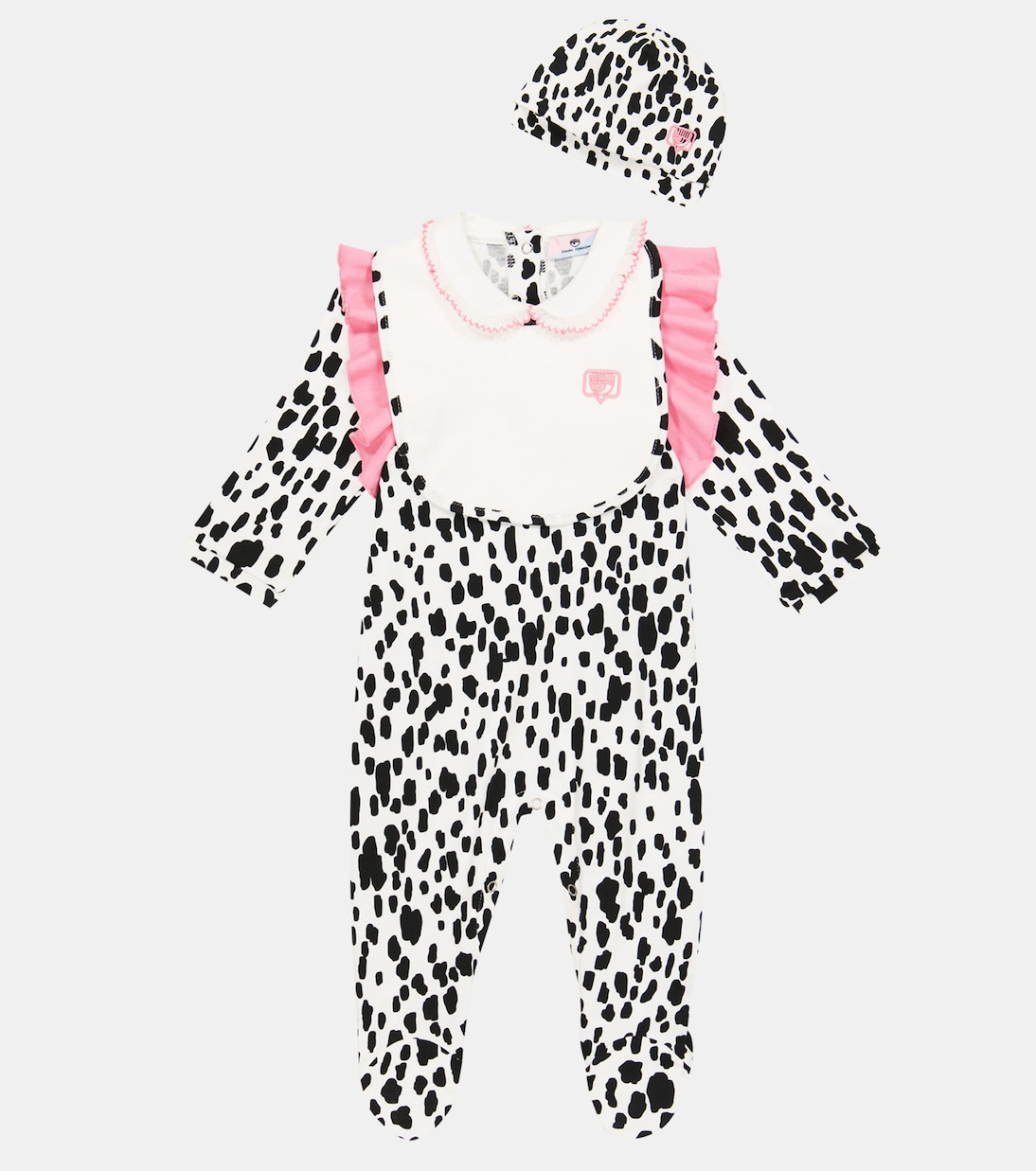 Baby Set aus Strampler, Lätzchen und Mütze | Monnalisa