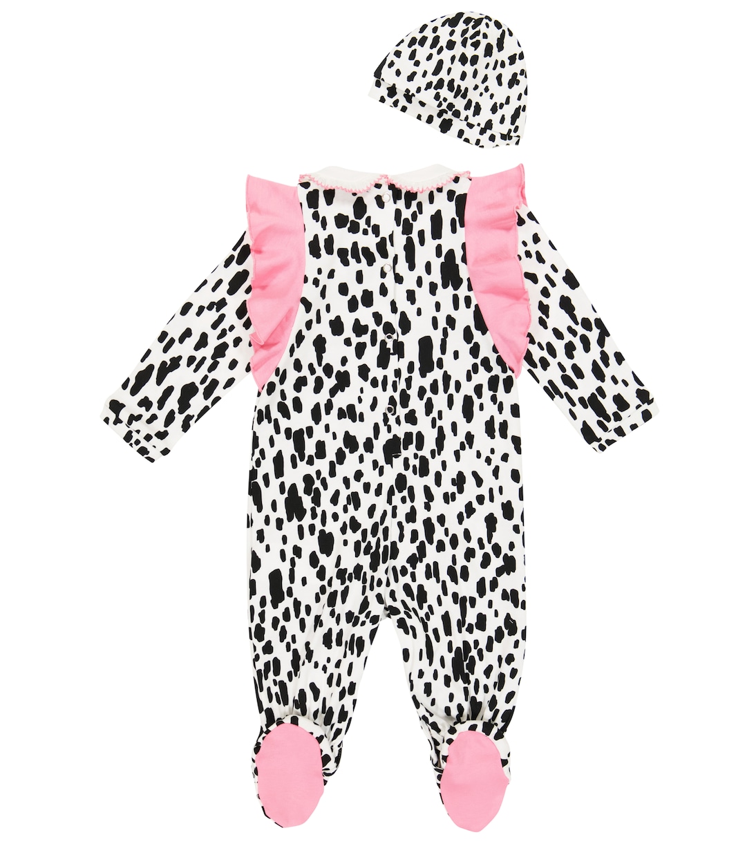 Baby Set aus Strampler, Lätzchen und Mütze | Monnalisa