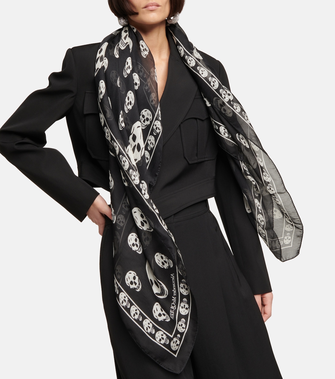 Printed silk scarf | McQueen