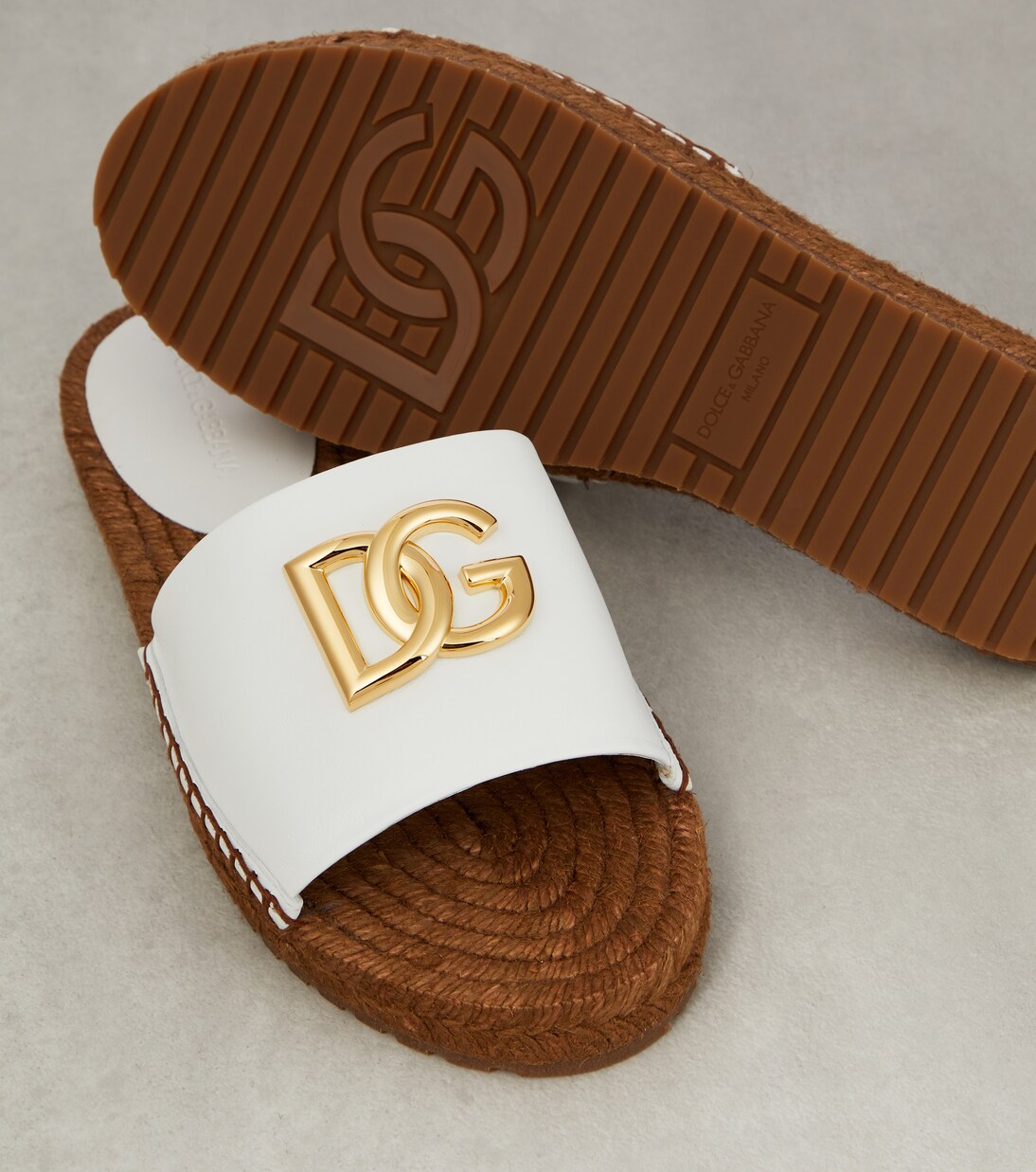 Espadrillas in pelle con cristalli | Dolce&Gabbana