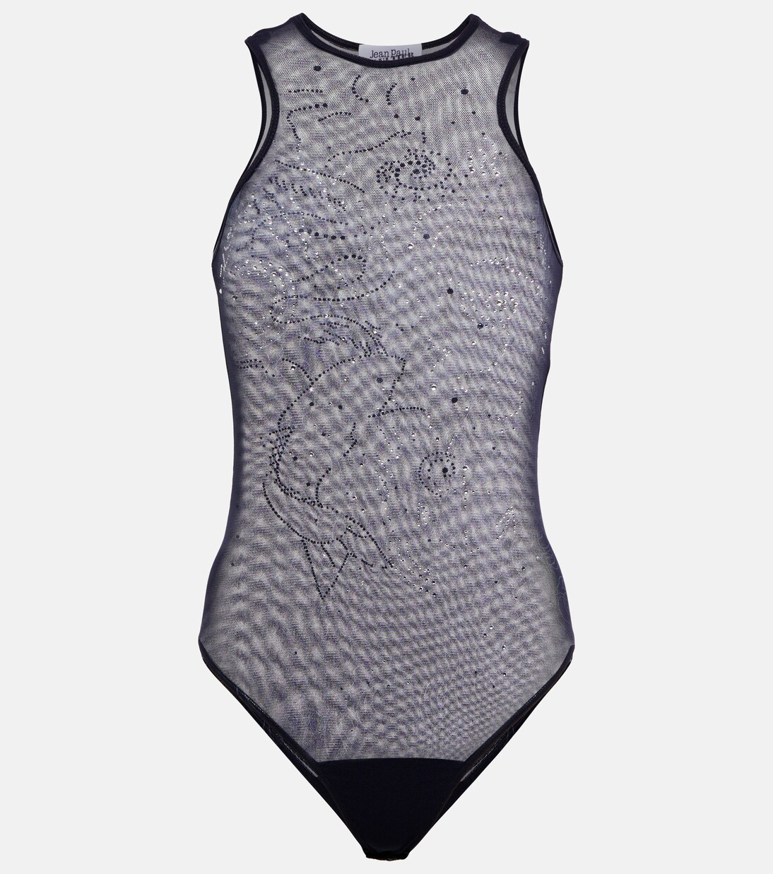 Verzierter Body aus Mesh | Jean Paul Gaultier