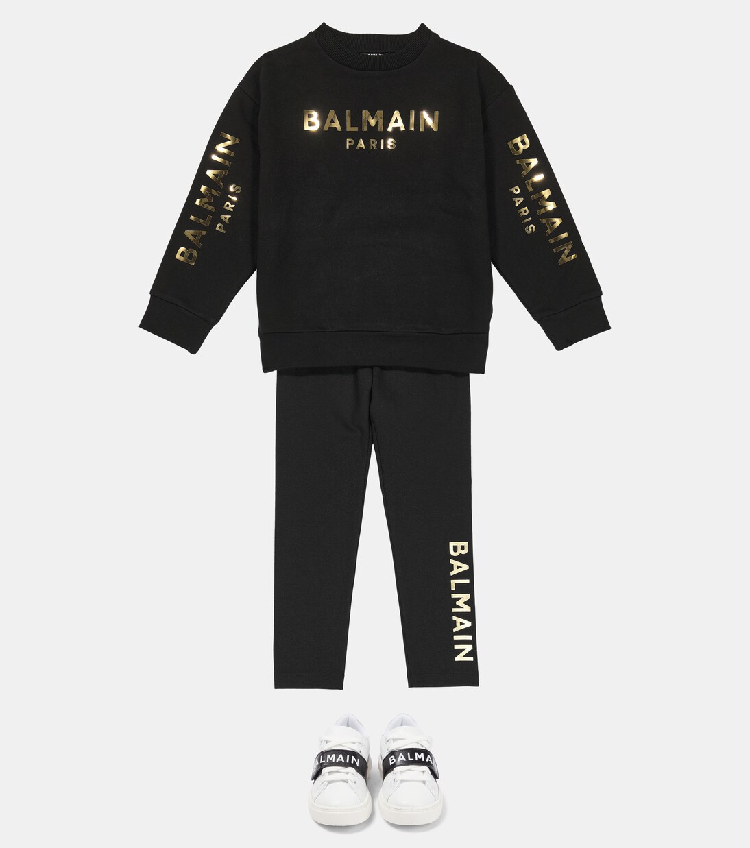 Sweat-shirt en coton à logo | Balmain Kids