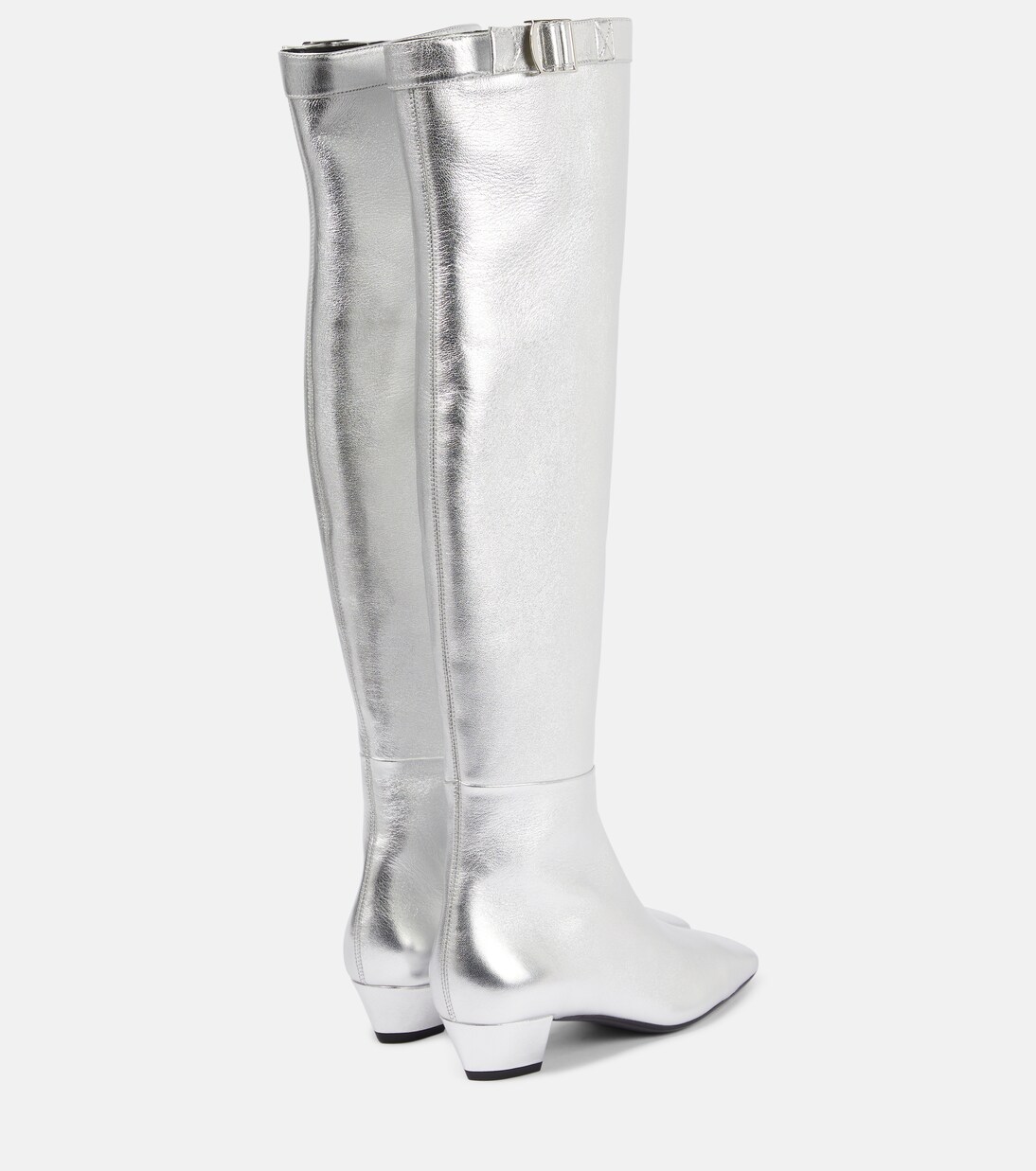 Overknee-Stiefel aus Metallic-Leder | Tom Ford
