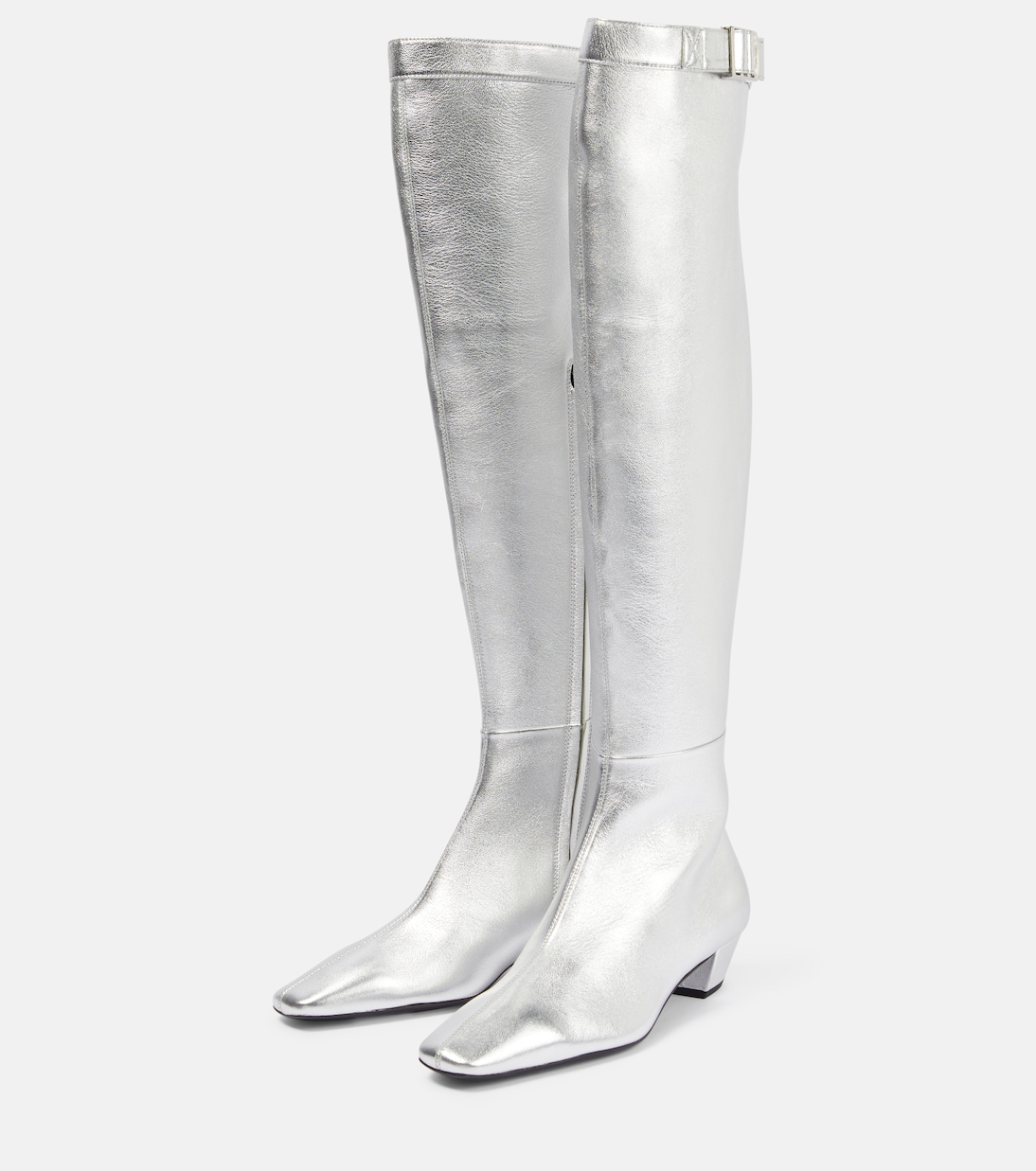 Overknee-Stiefel aus Metallic-Leder | Tom Ford