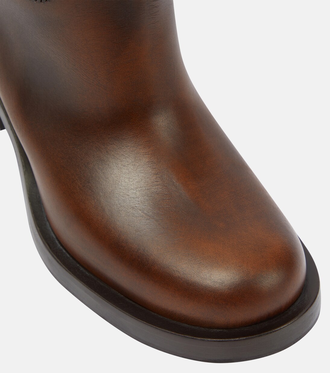 Leather knee-high boots | Miu Miu