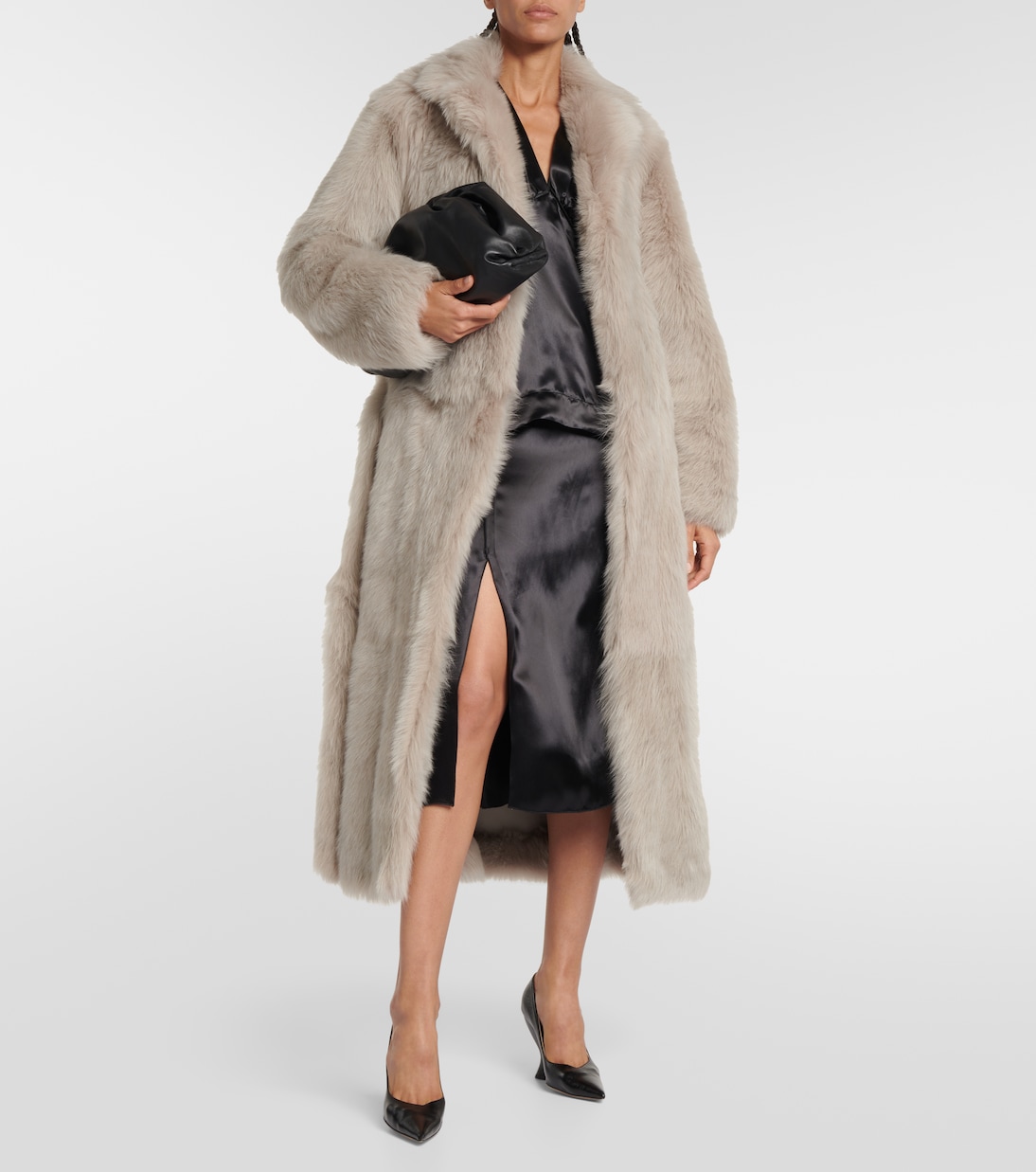 Belted shearling coat | Bottega Veneta