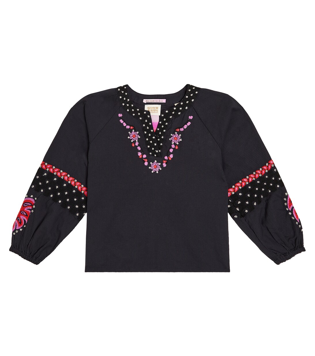 Embroidered cotton top | Scotch & Soda Kids
