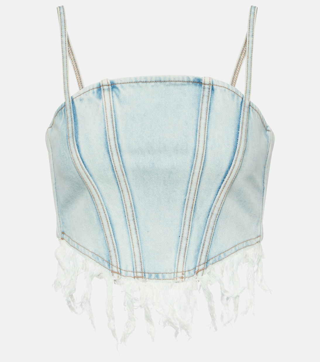 Bustier aus Denim | Alessandra Rich