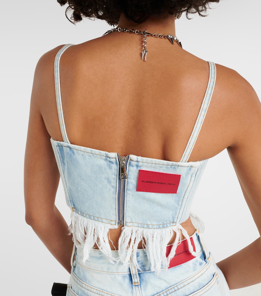 Bustier aus Denim | Alessandra Rich