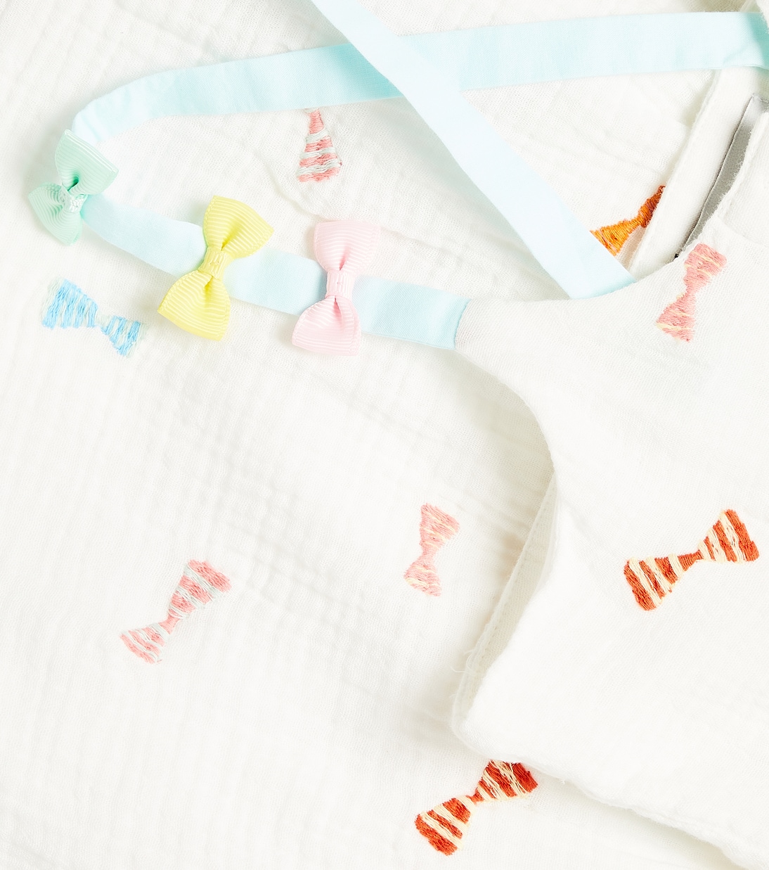 Embroidered bow-detail cotton dress  | Stella McCartney Kids